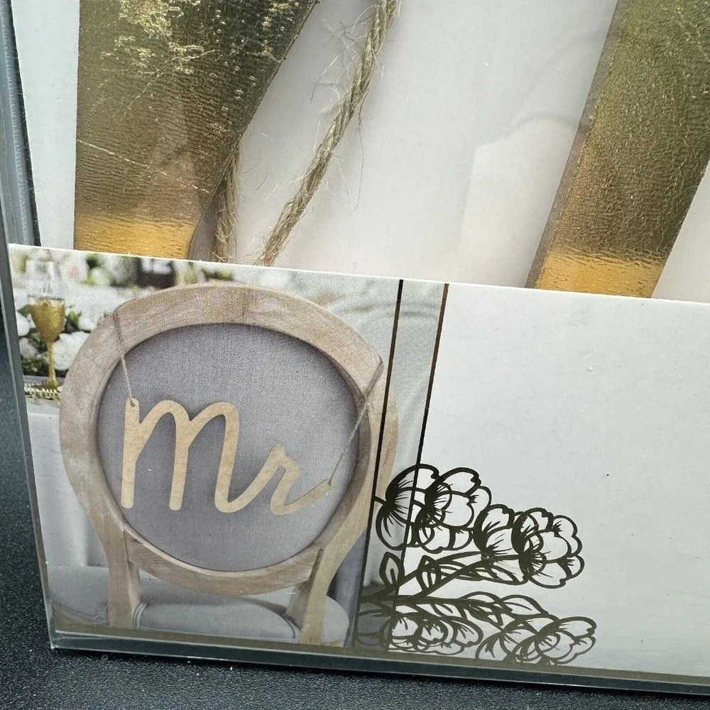 Wedding Celebration Gold Chair Sign David Tutera Mr Back of Chair Mr. Sign